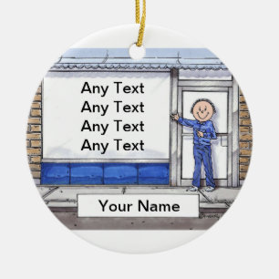 Store Front - Male Ceramic Ornament