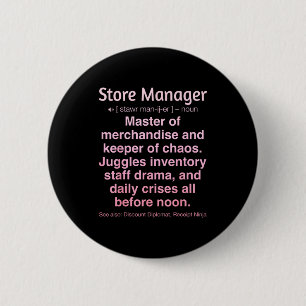 Store Manager 2 Inch Round Button