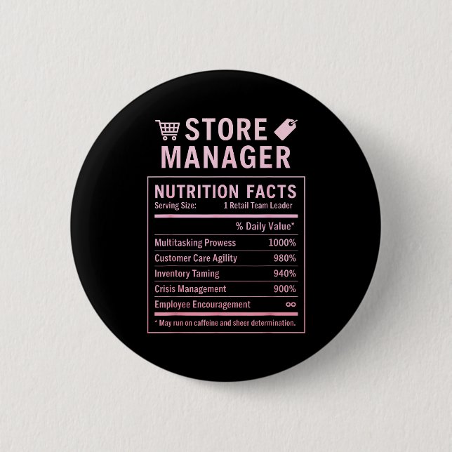 Store Manager  2 Inch Round Button (Front)