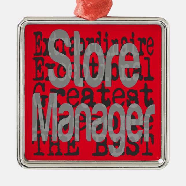 Store Manager Extraordinaire Metal Ornament (Front)