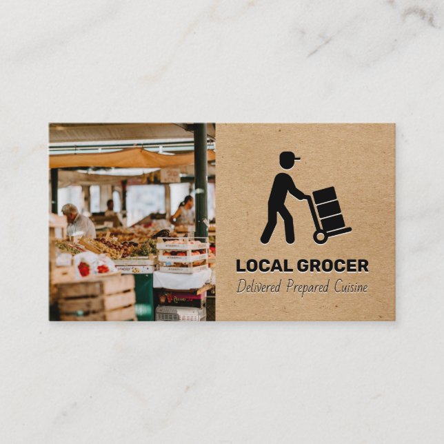 Store Manager | Food Delivery | Farmers Market Business Card (Front)