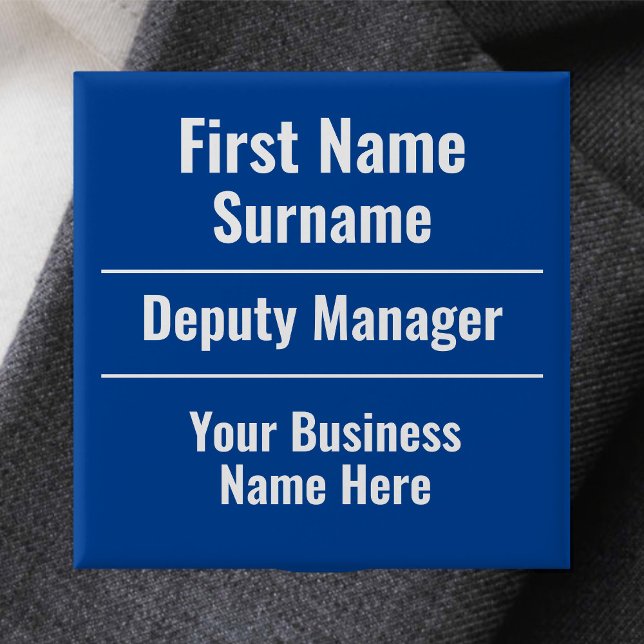 Store Manager or Shop Worker 2 Inch Square Button (Creator Uploaded)