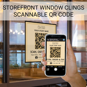 Store Sign Scannable QR Code   Scan, Order and Pay