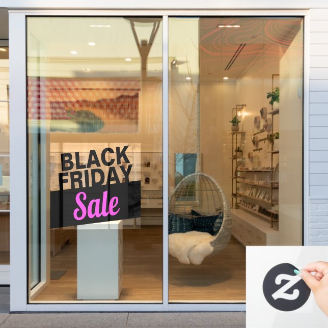 Store window black friday sign modern window cling (Store Window)
