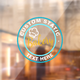 Storefront static cling clear decal or Bakery