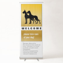 Storefront Welcome Entry Silhouette Banner