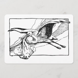 Stork and Baby Invitation