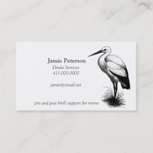 Stork Appelle Les Cartes de visite Doula
