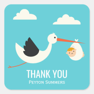 Stork Arrival Square Sticker
