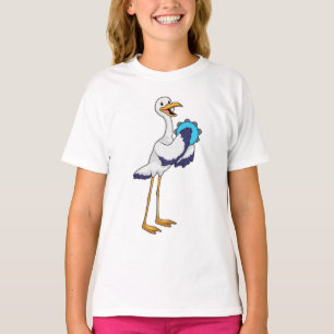 Stork as Musician with Tambourine T-Shirt