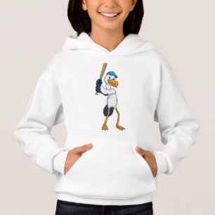 Stork au baseball avec batte de baseball