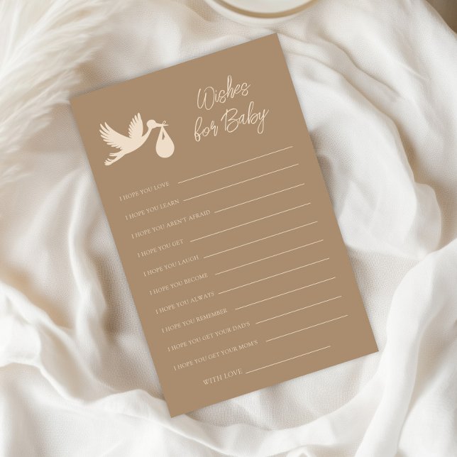 Stork Baby Delivery Wishes For Baby Advice Card (Creator Uploaded)
