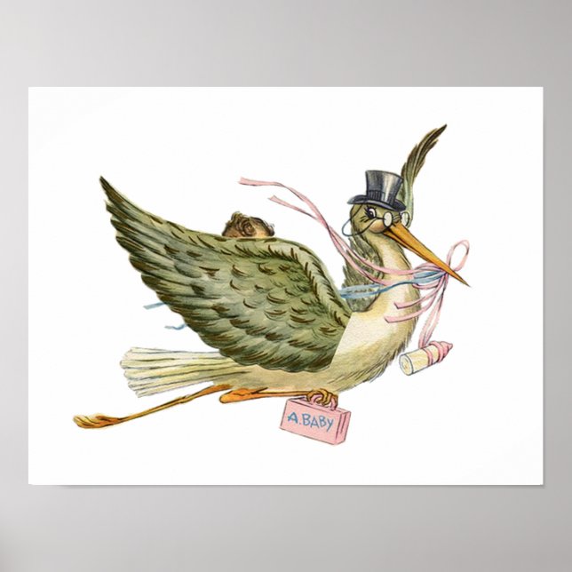 STORK BABY GIRL SHOWER POSTER (Front)