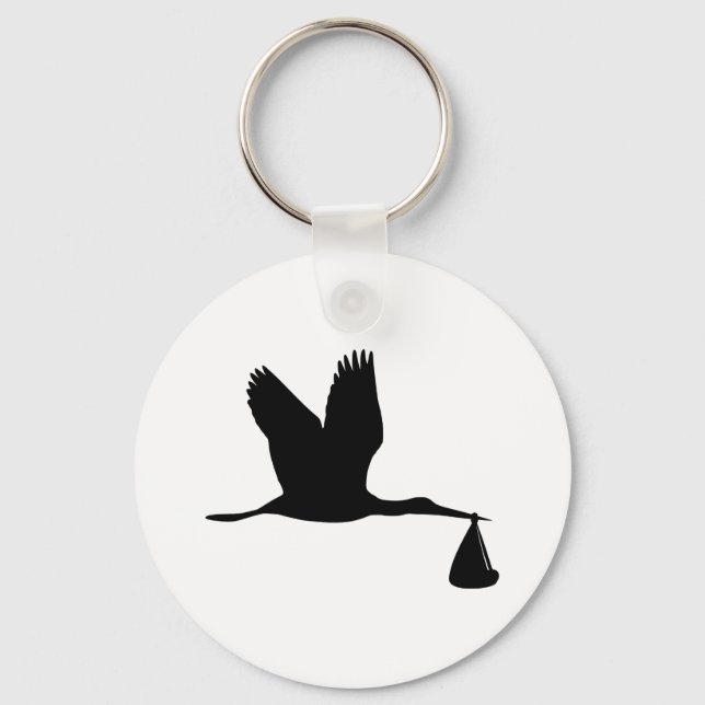 Stork - Baby Keychain (Front)