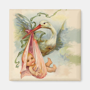 STORK BABY SHOWER 2 MAGNET