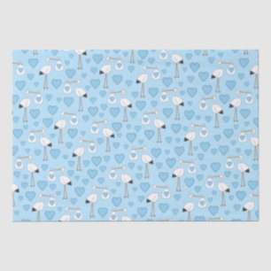 Stork Baby Shower Blue Boy Tissue Paper