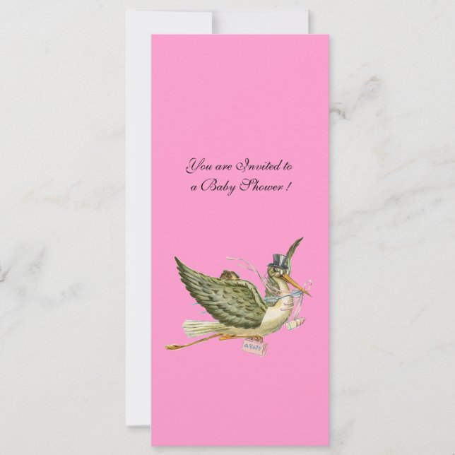 STORK BABY SHOWER, INVITATION (Front)