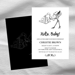 Stork Baby Shower Invitations