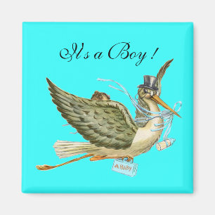 STORK BABY SHOWER MAGNET
