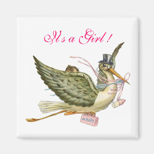 STORK BABY SHOWER MAGNET