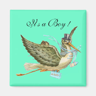STORK BABY SHOWER MAGNET