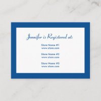 Stork Baby Shower Registry Card - Blue