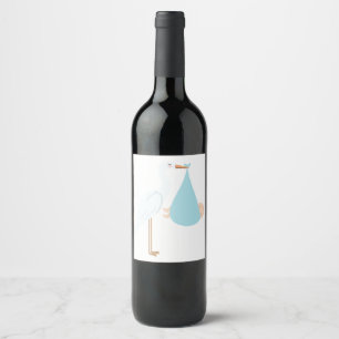 Stork Baby Wine Label