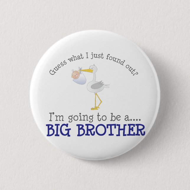 Stork Big Brother 2 Inch Round Button (Front)