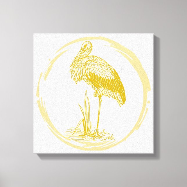 Stork Bird Canvas Print (Front)