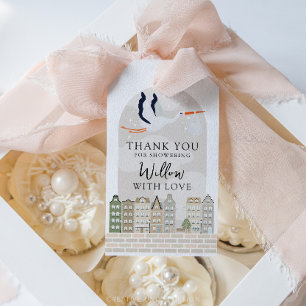 Stork Boho Baby Shower Sprinkle Thank You Favour Gift Tags