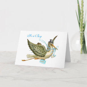 STORK BOY BABY SHOWER ANNOUNCEMENT