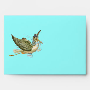 STORK BOY BABY SHOWER , Blue Envelope