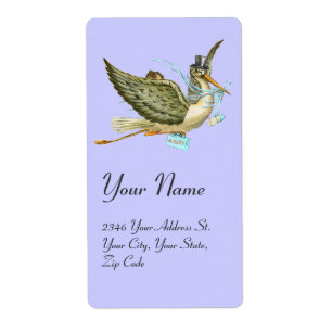 STORK BOY BABY SHOWER , Blue White