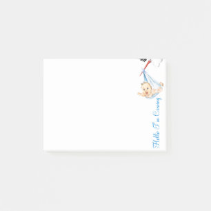 Stork Carries A Baby Funny Post-it® Notes