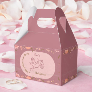 Stork Carrying Baby-Baby Shower Favor Box