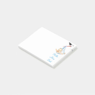 Stork Carrying Baby Post-it® Notes