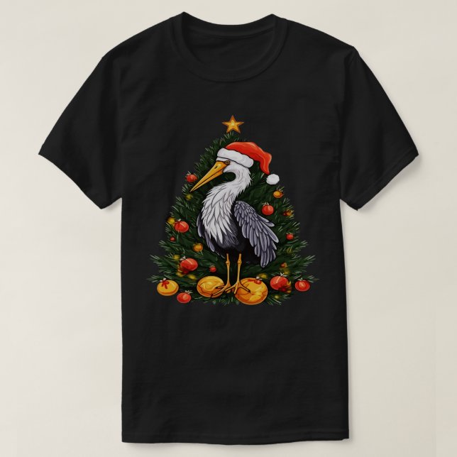 Stork Christmas T-Shirt (Design Front)
