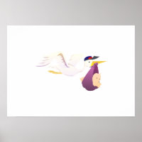 Stork Delivering a Baby