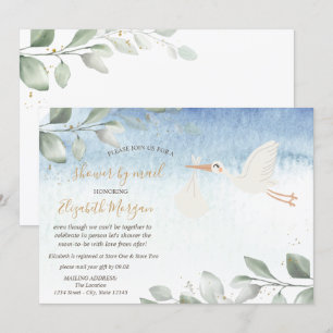 Stork Delivery Virtual Baby Shower By Mail Invitation