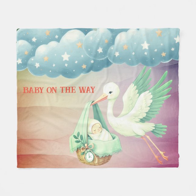 Stork Fleece Blanket (Front (Horizontal))