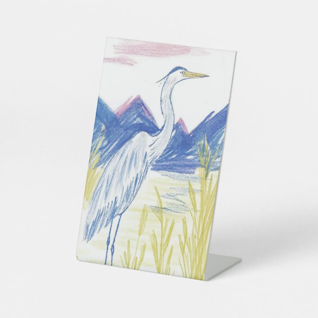 Stork from a mirage pedestal sign (Front)