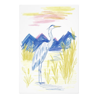 Stork from a mirage photo print