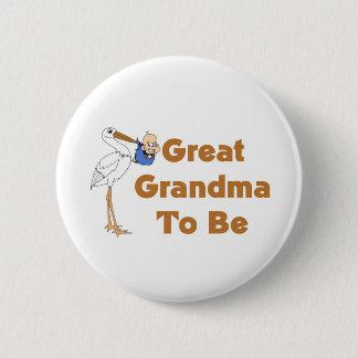 Stork Great Grandma To Be 2 Inch Round Button