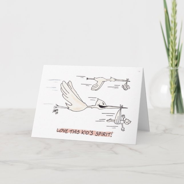 Stork (Greeting Card) Card (Front)
