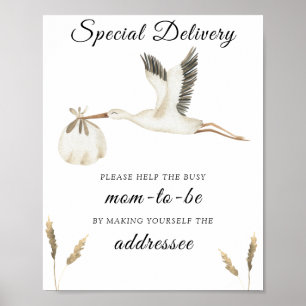 Stork - Help the Busy Mom-to-Be Addressee Poster