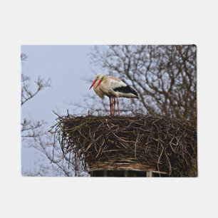 Stork in Nest Doormat