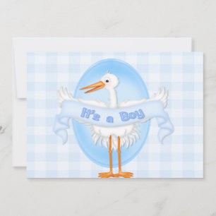 Stork It's a Boy  Baby Shower  Invitation