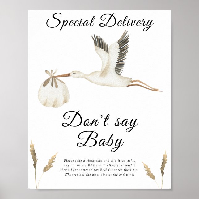 Stork - Ne pas dire Poster bébé (Devant)