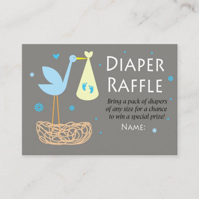 Stork nest Diaper Raffle Tickets (Front)