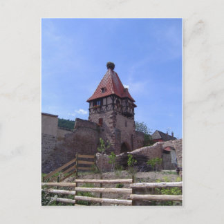 Stork nest in Chatenois Postcard